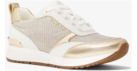 michael kors allie trainer mesh 45t7alfs2d|Allie Leather and Glitter Chain.